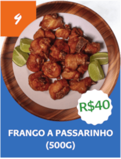 04 - Frango a passarinho (500G) - R$ 40,00