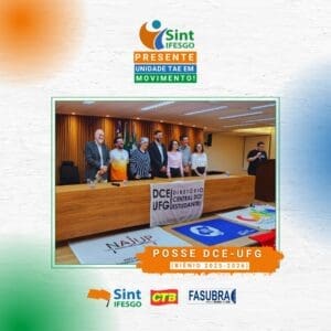 Sint-IFESGO presente na posse da nova gestão do DCE-UFG (biênio 2025-2026)